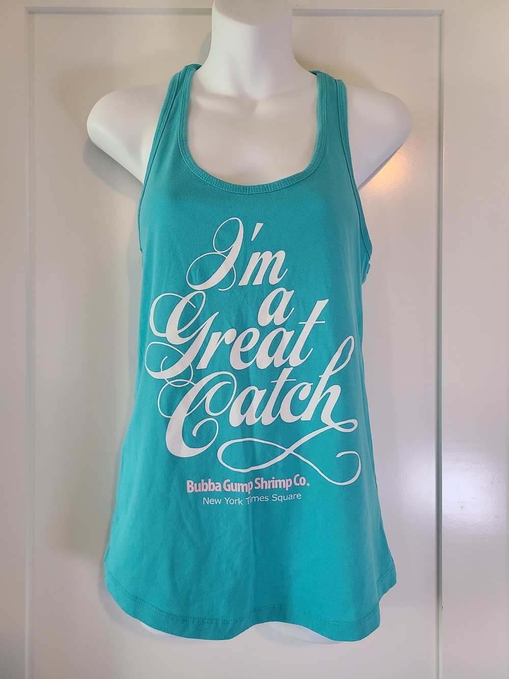 Women's Teal Graphic Tank - "I'm a Great Catch"